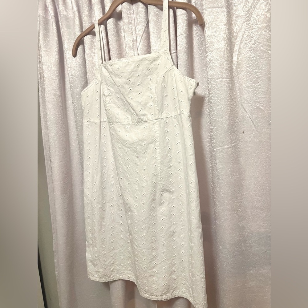 Vintage white eyelet mini dress